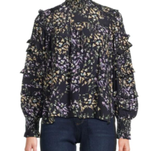 NWOT - FRENCH CONNECTION Birgin Colette Ruffle Blouse - Size M - Picture 1 of 6